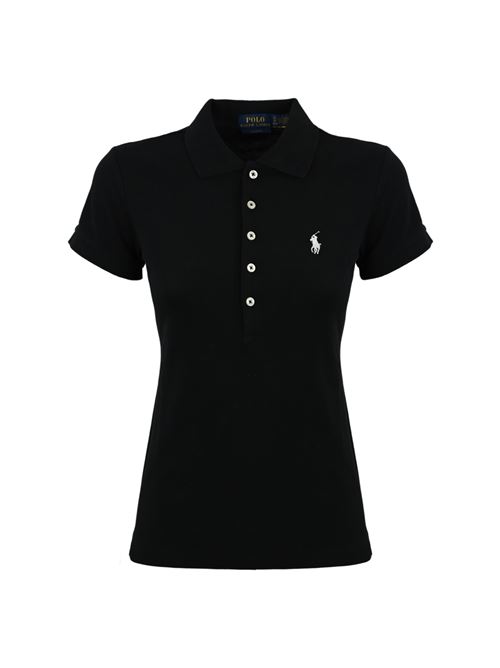 Polo in cotone con logo nero POLO RALPH LAUREN | 211870245005